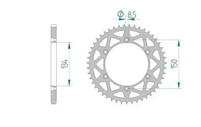 AFAM Bakdrev, Stål #520 - Kawa KX250F 2011-2012 