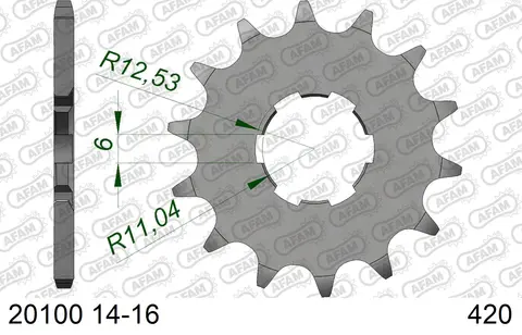 AFAM Framdrev #420 - Honda MTX 50 HONDA MTX 50 (1984 - 1987)