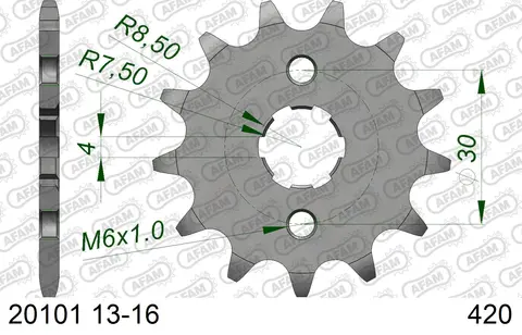 AFAM Framdrev #420 - Honda 50/125cc
