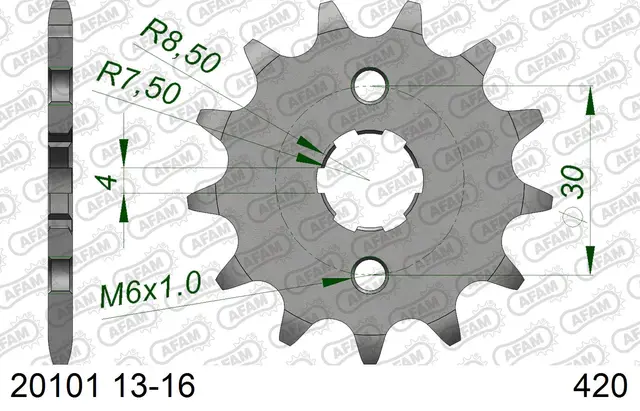 AFAM Framdrev #420 - Honda 50/125cc- 14T 