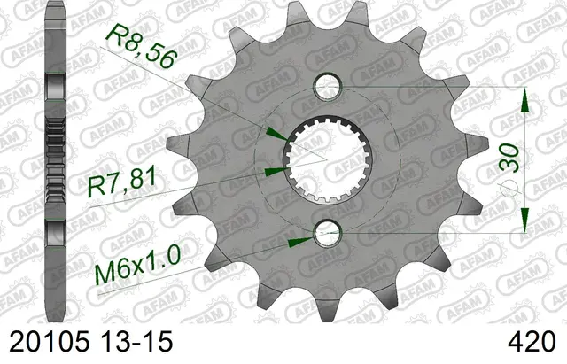 AFAM Framdrev #420 - Honda CR/CRF+ 13T CR80/85, CRF50/70, XR50/70cc 