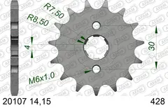 AFAM Framdrev #428 - Honda/Kymco - 14T