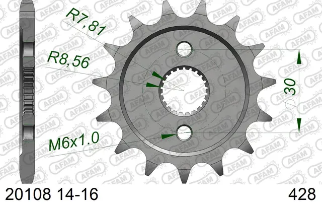 AFAM Framdrev #428 - Honda CR 85 - 15T CR85R 03-05, CR85RB 03-04 