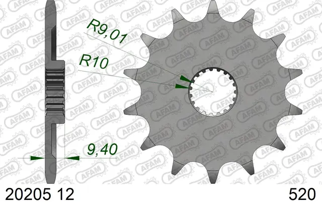 AFAM Framdrev 520 12T 