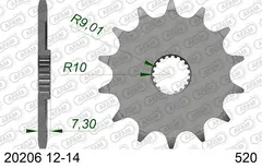 AFAM Framdrev #520 - Honda CR 120++ 14T