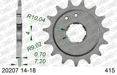AFAM Framdrev 415 14T RS 125 R (1988 - 2007)