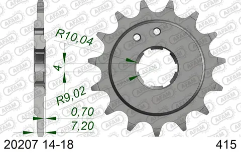 AFAM Framdrev #415 - Honda RS 125 R (1988 - 2007)