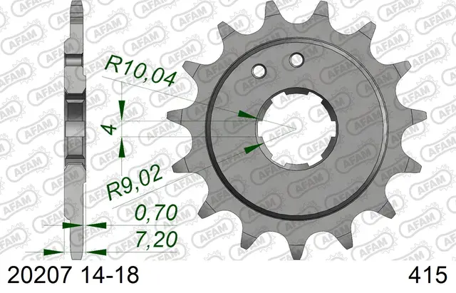 AFAM Framdrev 415 14T RS 125 R (1988 - 2007) 