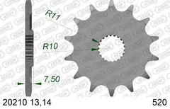 AFAM Framdrev #520 - Honda CR/CRF++12T