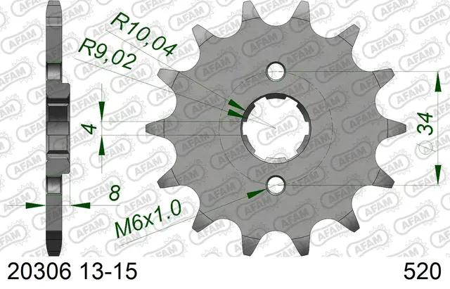 AFAM Framdrev 520 13T XL 350 R (1984 - 1987) 
