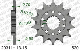 AFAM Framdrev #520 SC - Honda CR/CRF+