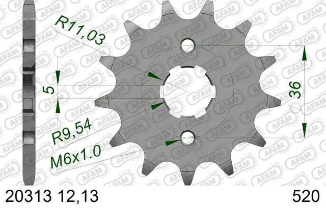 AFAM Framdrev 520 12T 