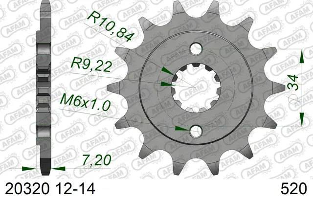 AFAM Framdrev 520 12T 