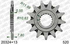 AFAM Framdrev #520 SC - Honda CRF250R/RX