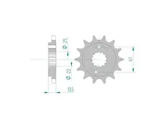 AFAM Framdrev 525 15T