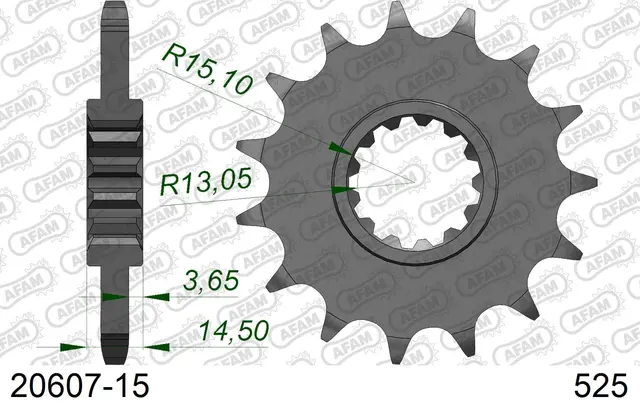 AFAM Framdrev 525 15T 