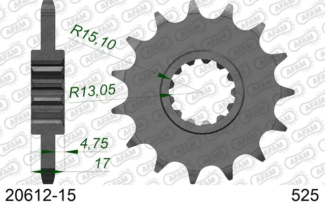 AFAM Framdrev 525 15T 