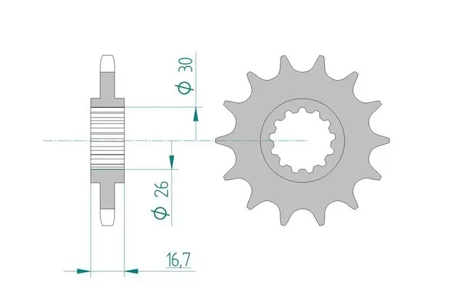 AFAM Framdrev 525 14T 