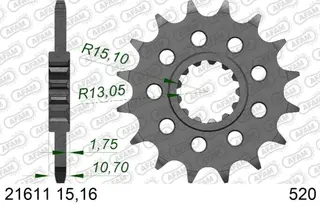 AFAM Framdrev #520 - Yamaha FZ/MT/YZF-R1/7