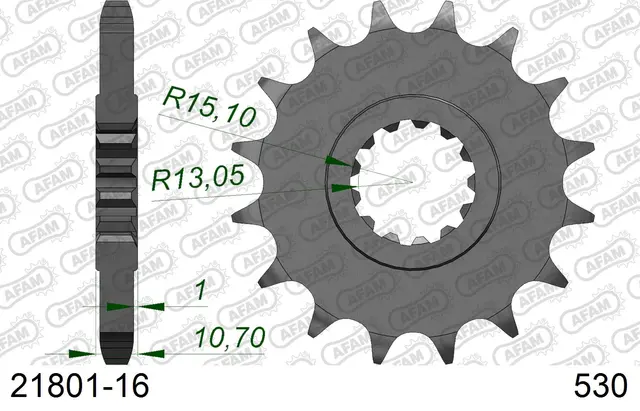 AFAM Framdrev 530 16T 