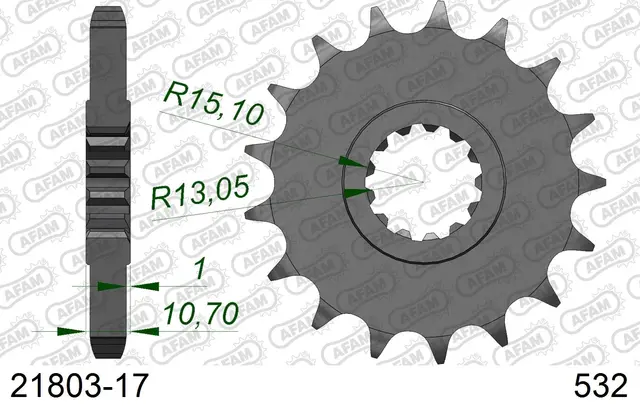 AFAM Framdrev 532 17T 