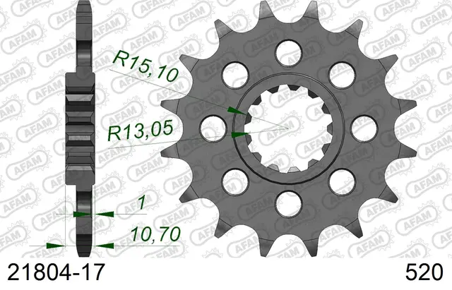 AFAM Framdrev 520 17T 