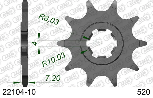 AFAM Framdrev 520 10T 
