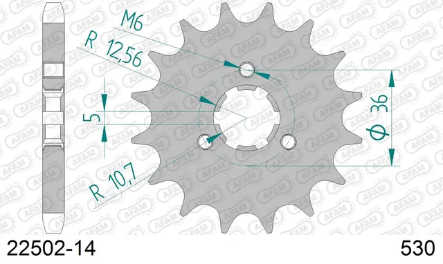 AFAM Framdrev 530 14T 