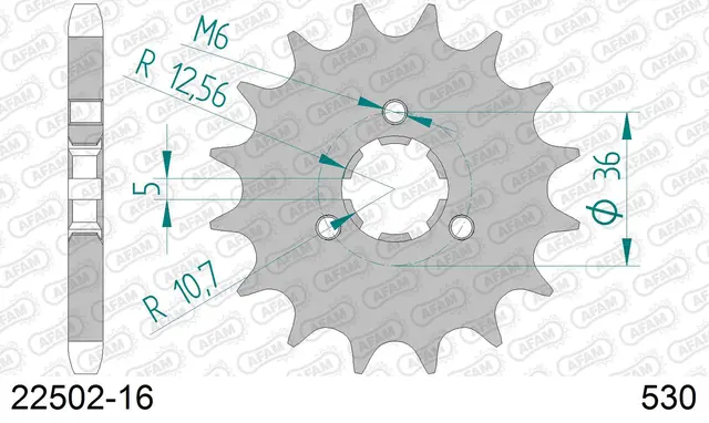 AFAM Framdrev 530 16T 