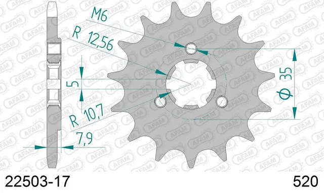 AFAM Framdrev 520 17T 