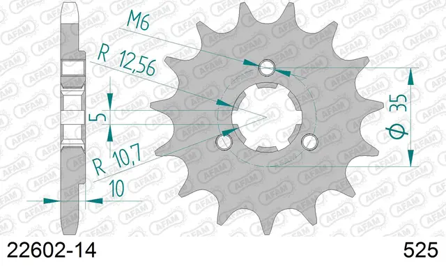 AFAM Framdrev 525 14T 