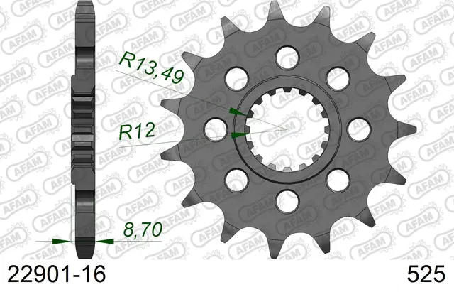 AFAM Framdrev 525 16T 