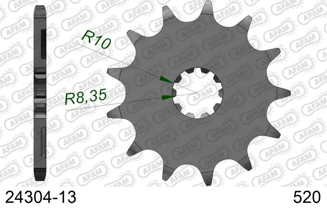 AFAM Framdrev #520 - Kawa/Suzuki, 13T KX 250F 04-05, RM-Z 04-06 