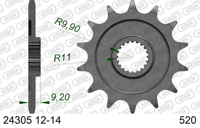 AFAM Framdrev 520 13T KX 250 F (2006 - 2020) 