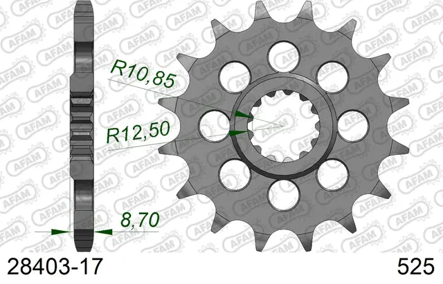 AFAM Framdrev 525 17T 