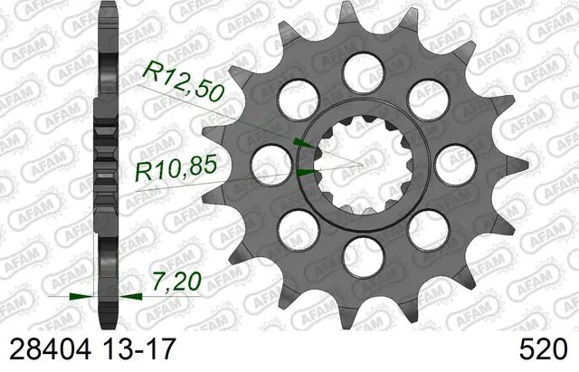 AFAM Framdrev 520, 15T ZX10R/RR, ZX7R/RR, GSR, GSX-R, GSX-S++ 