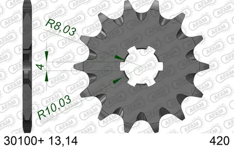 AFAM Framdrev #420 SC - GG/HQ/KTM CR65,TC65,SX60,SX65