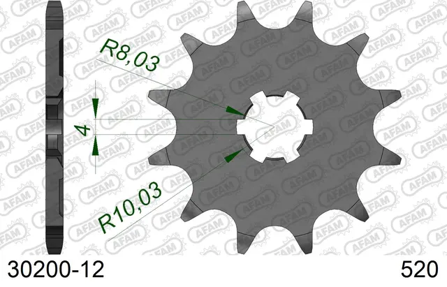 AFAM Framdrev 520 12T 
