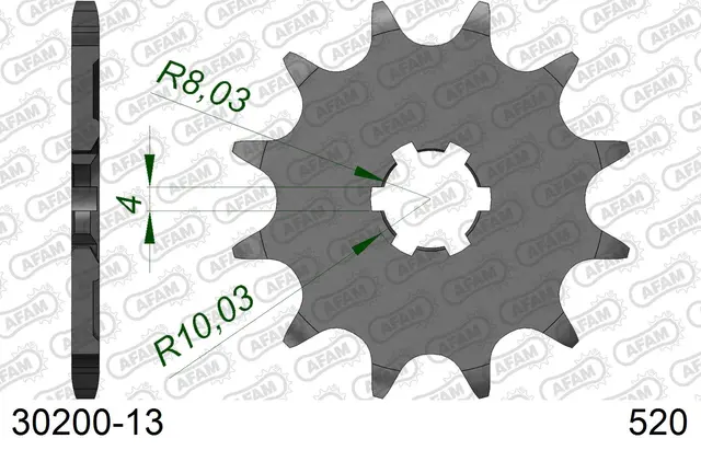 AFAM Framdrev 520 13T 