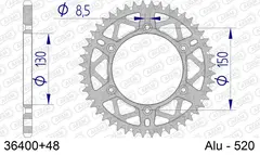 AFAM Bakdrev, Alu #520 S/C-Aprilia, 48T Aprilia RXV 450/550, BMW G 450X