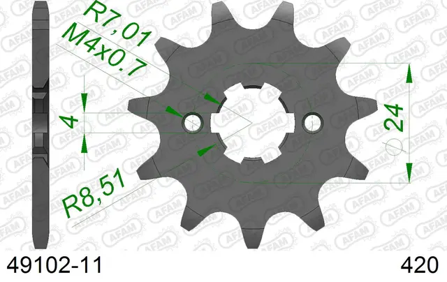 AFAM Framdrev 420 11T 