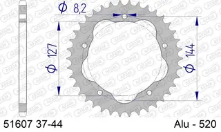 AFAM Bakdrev, Aluminium #520 - Ducati 748/800/848/1100
