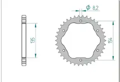 AFAM Bakdrev - Alu, #525 PCD1098