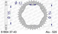 AFAM Bakdrev, Alu#520 PCD - Ducati, 40T 998/1098/1103/1198/1199/1299