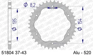 AFAM Bakdrev, Alu#520 PCD - Ducati 998/1098/1103/1198/1199/1299
