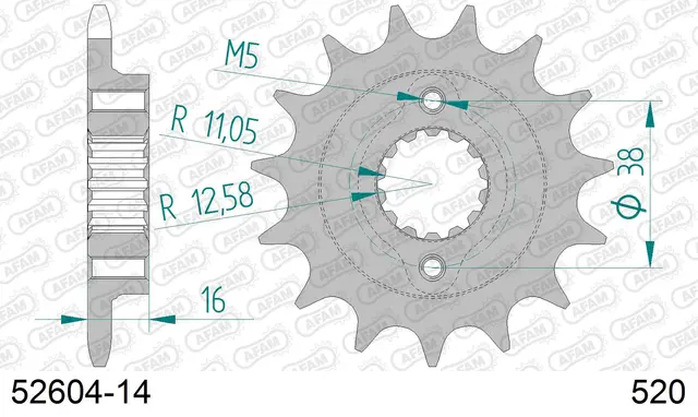 AFAM Framdrev 520 14T 