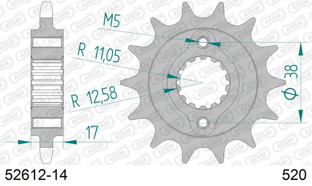 AFAM Framdrev 520 14T 