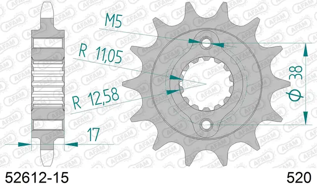 AFAM Framdrev 520 15T 