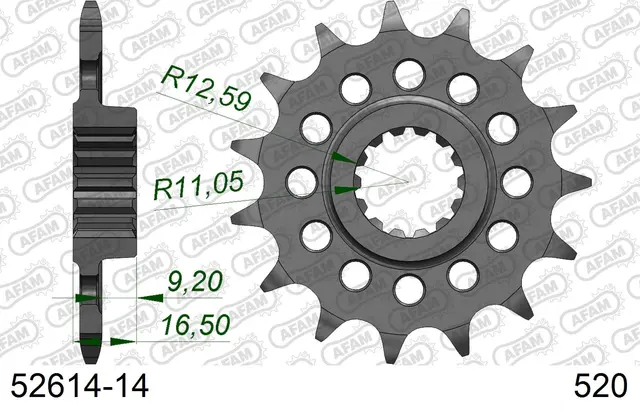 AFAM Framdrev 520 14T 