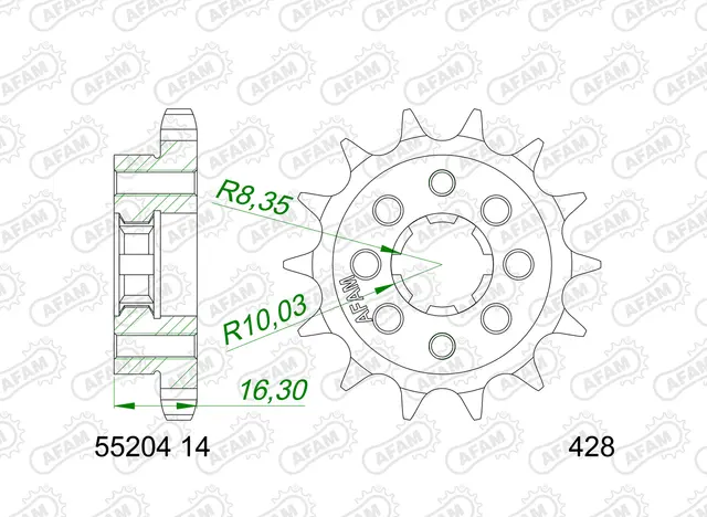 AFAM Framdrev 428 14T 